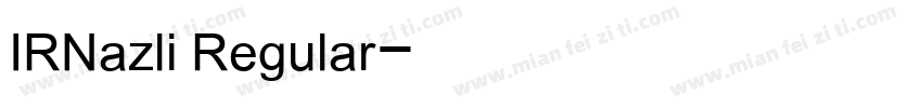 IRNazli Regular字体转换